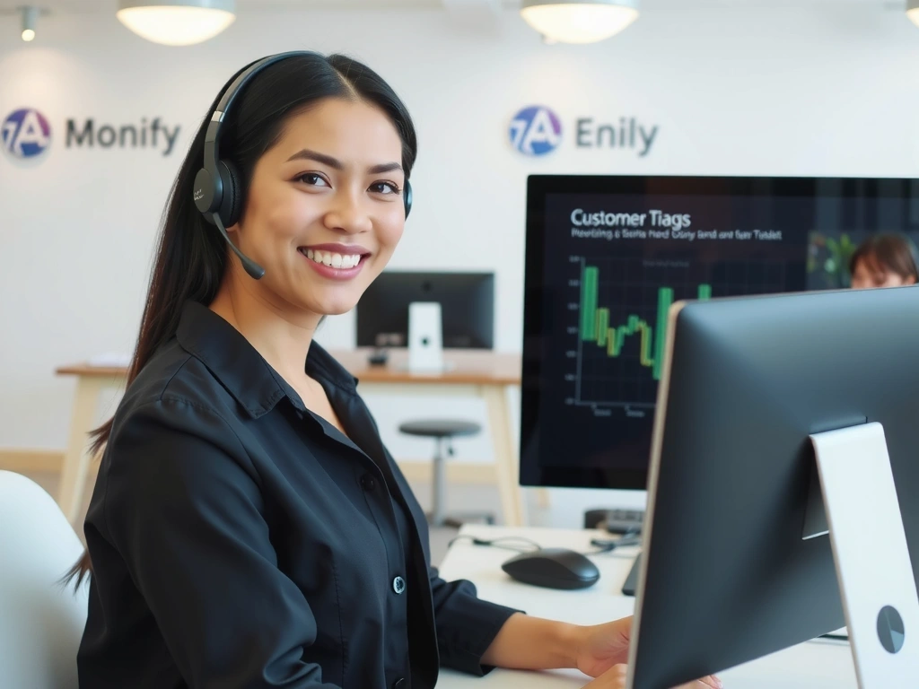 Customer support agent assisting with order